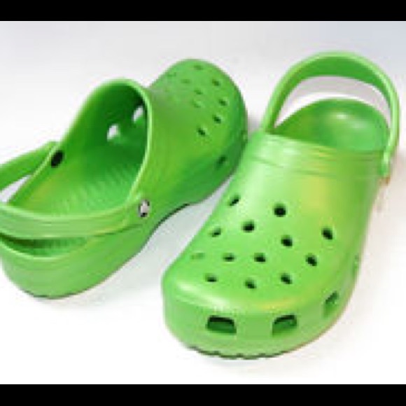 Lime Green Crocs Womens Clogs 